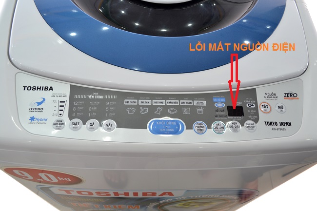 Lỗi mất nguồn của máy giặt Toshiba