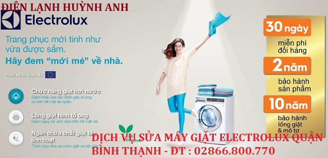 Sửa máy giặt Electrolux quận Bình Thạnh